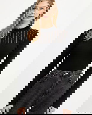 Morgan pulover culoarea negru, light, cu turtleneck, MSNOWI