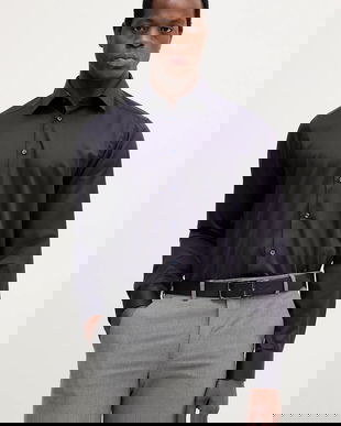 Eton cămașă din bumbac culoarea violet, cu guler italian, slim, 100014396