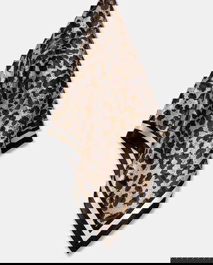 Answear.LAB esarfa de matase culoarea maro, modelator