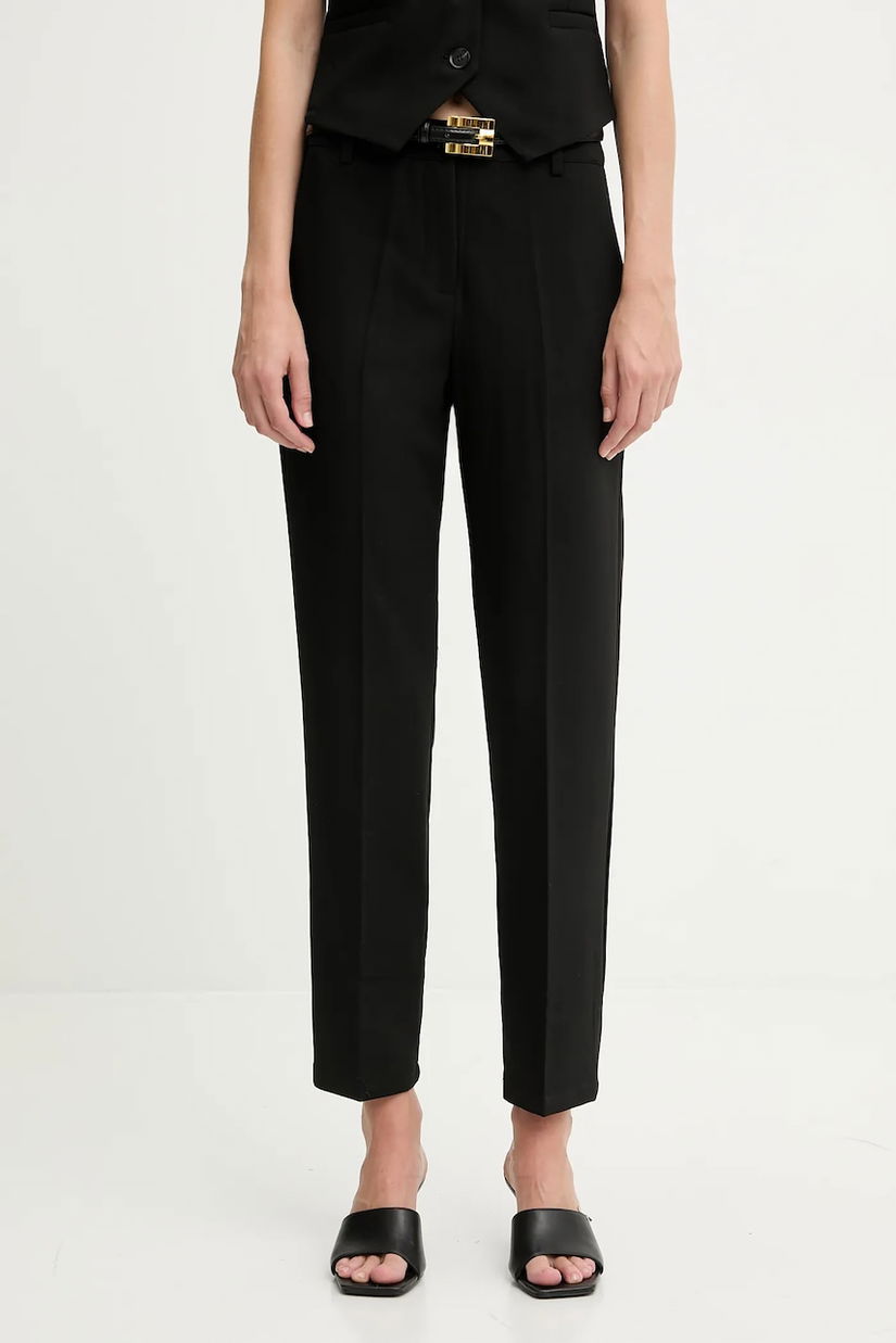 Answear.LAB pantaloni culoarea negru, drept, high waist