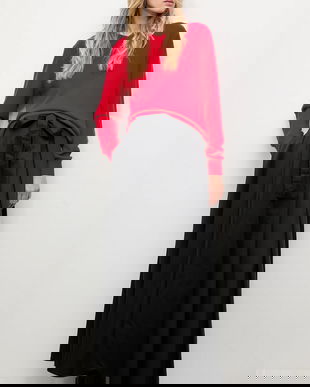 Answear.LAB fusta din bumbac culoarea negru, maxi, evazati