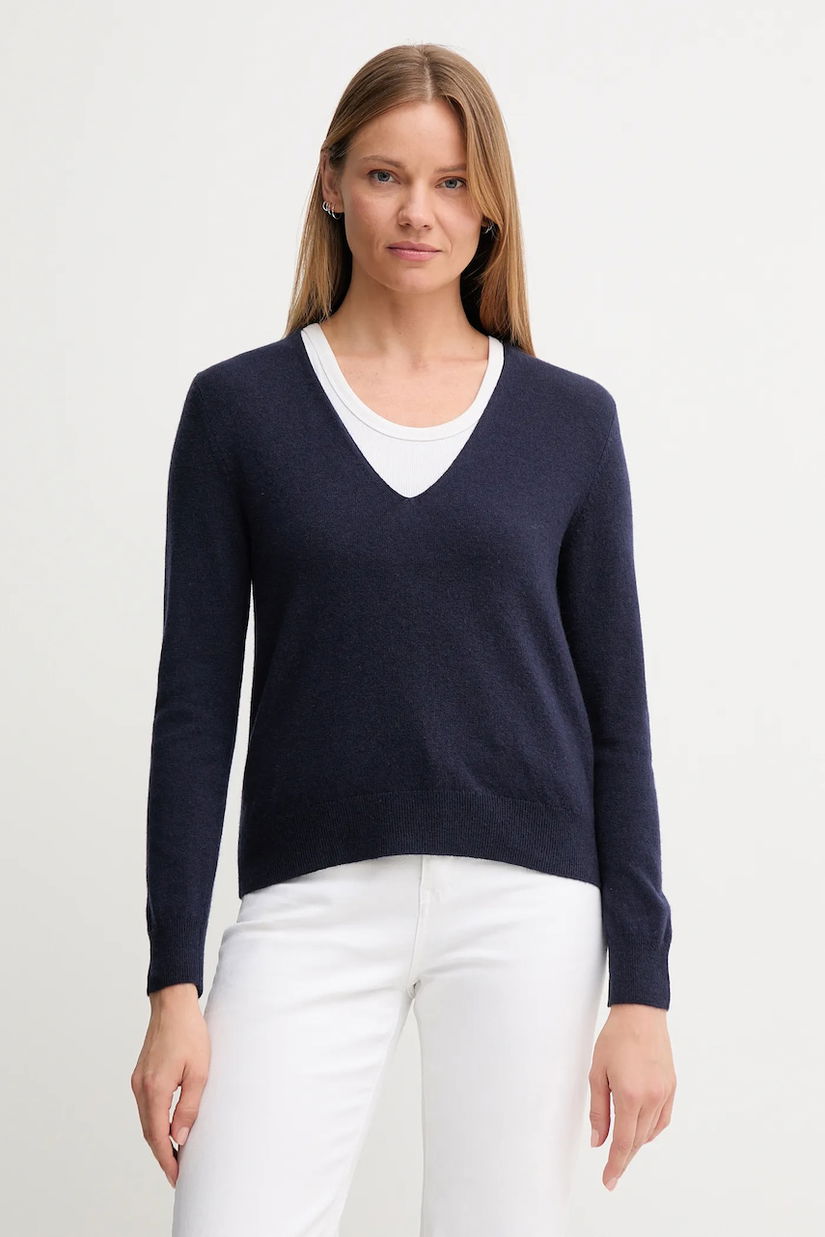 United Colors of Benetton pulover de lână culoarea bleumarin, light, 1002D401Y