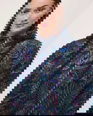 Medicine bluză culoarea turcoaz, cu glugă