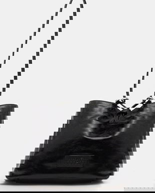 MM6 Maison Margiela poșetă de piele culoarea negru, SB5ZH0021.P7187.T8013