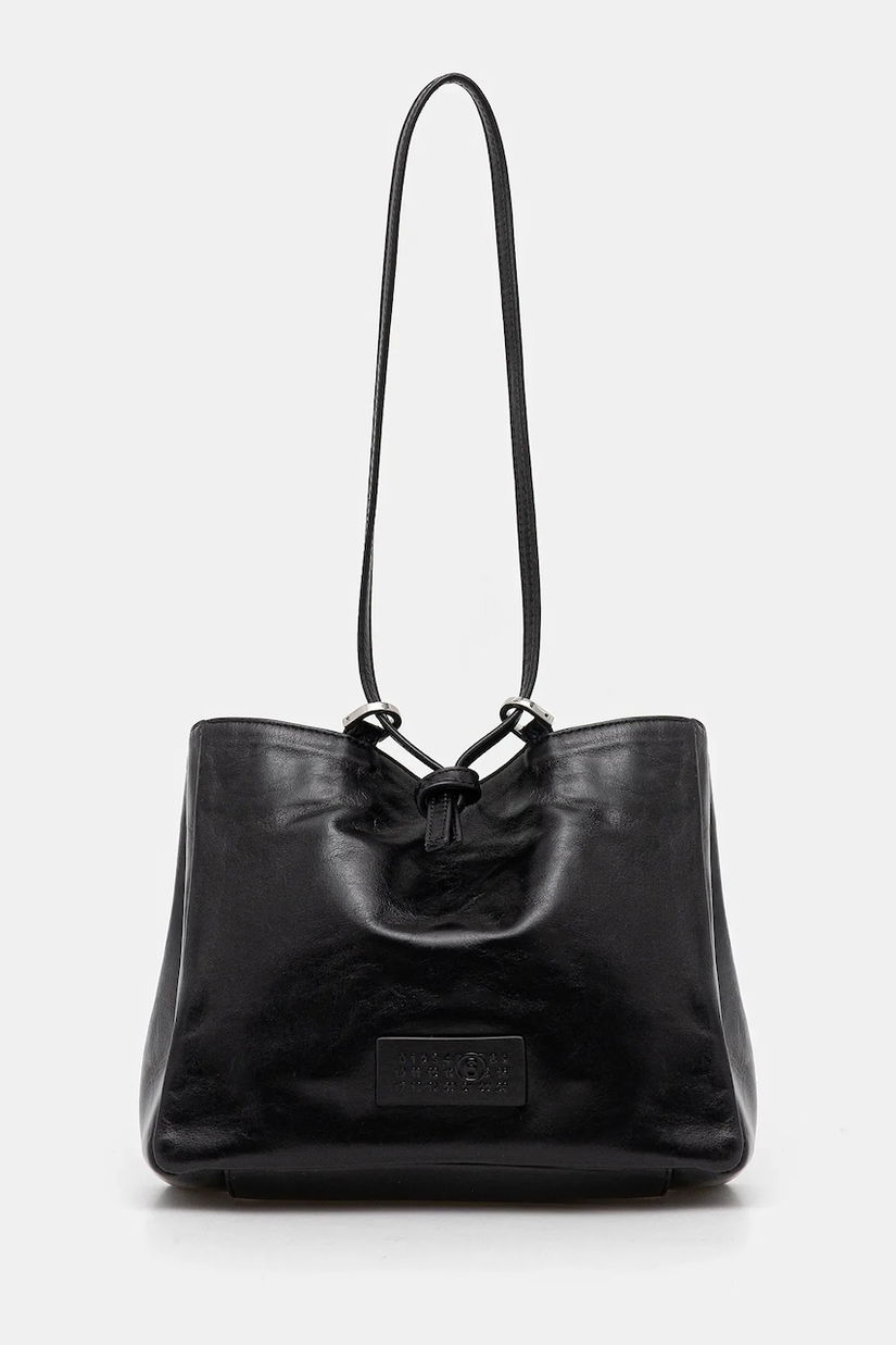 MM6 Maison Margiela poșetă de piele culoarea negru, SB5ZH0021.P7187.T8013