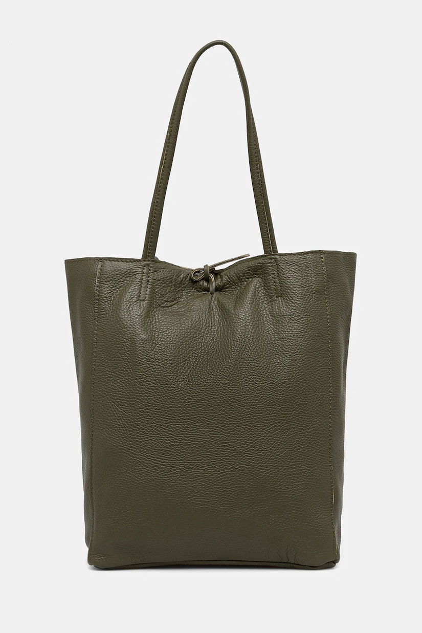 Answear.LAB poseta de piele culoarea verde