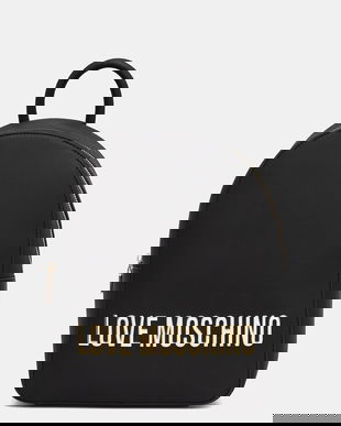 Love Moschino rucsac culoarea negru, mare, uni, JC4193PP0NKD0000