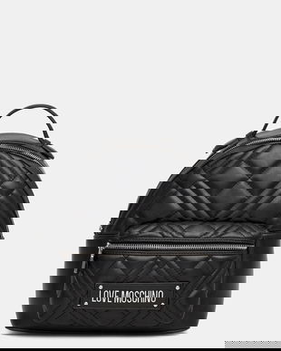 Love Moschino rucsac culoarea negru, mic, uni, JC4148PP1NLA000B