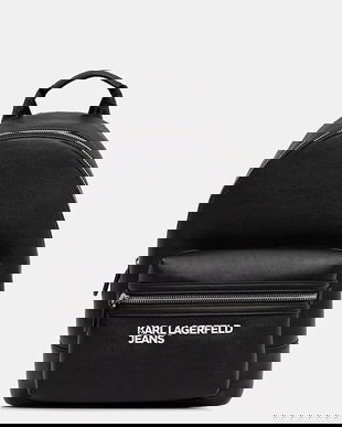 Karl Lagerfeld Jeans rucsac culoarea negru, mare, cu imprimeu, A4M30314