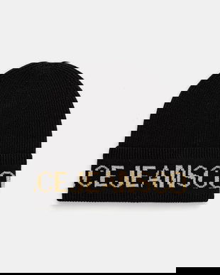 Versace Jeans Couture căciulă de lână culoarea negru, 79HAZK40 ZG400