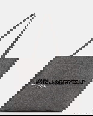 Karl Lagerfeld Jeans geantă de blugi culoarea gri, A4W50040