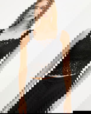 Morgan top culoarea negru, uni, DANSIA