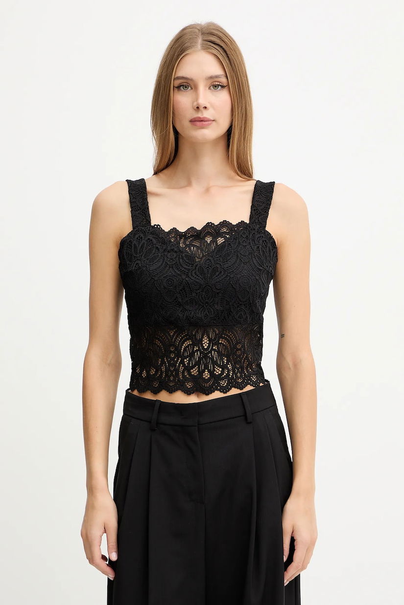 Morgan top culoarea negru, uni, DANSIA