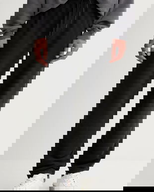 American Vintage pantaloni de trening culoarea negru, uni, MATU05A