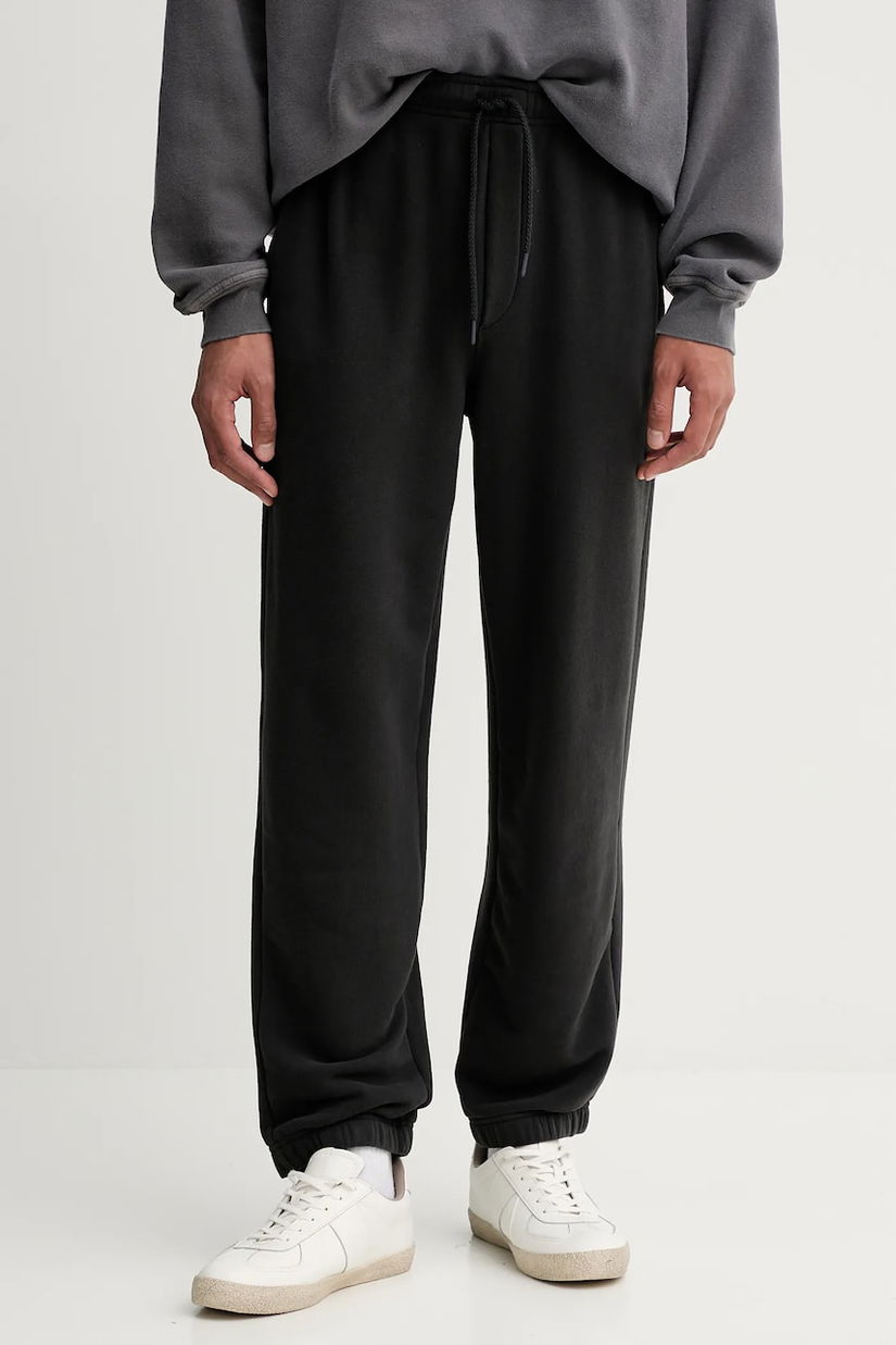 American Vintage pantaloni de trening culoarea negru, uni, MATU05A