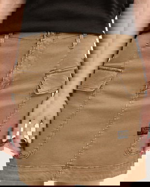 G-Star fustă jeans culoarea gri, mini, evazați, D25235-C106