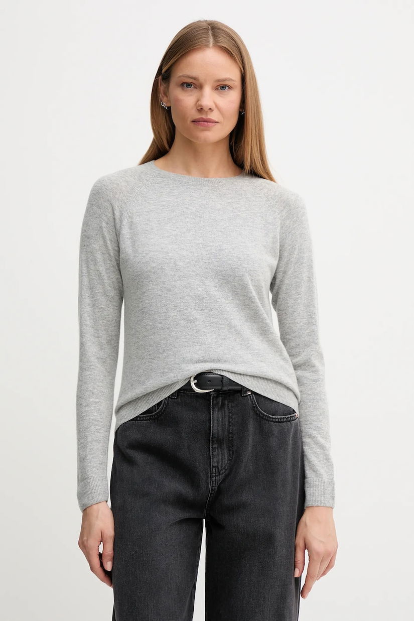 United Colors of Benetton pulover din amestec de lână culoarea gri, 1035D1P17