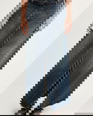 G-Star fustă jeans culoarea bleumarin, mini, drept, D25979.D577