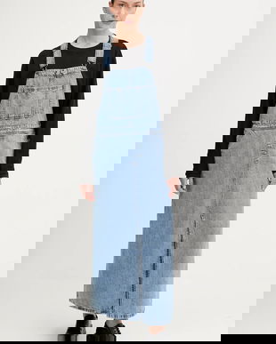 G-Star rochie jeans maxi, drept, D27734.D536