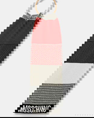 Moschino eșarfă de lână culoarea verde, cu imprimeu, M3337 30837