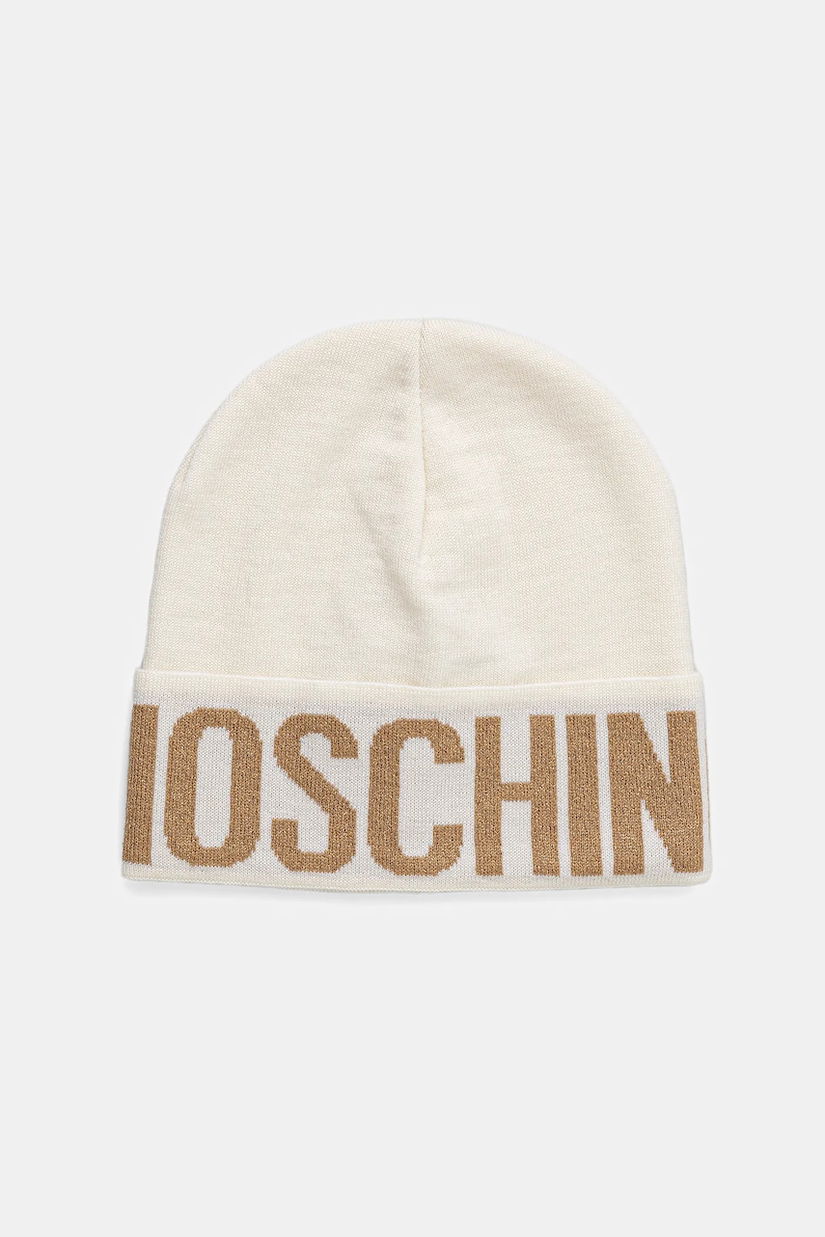 Moschino căciulă de lână culoarea bej, M3349 65457