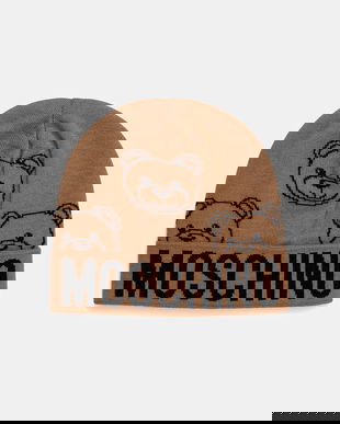 Moschino căciulă de lână culoarea maro, M3321 65443