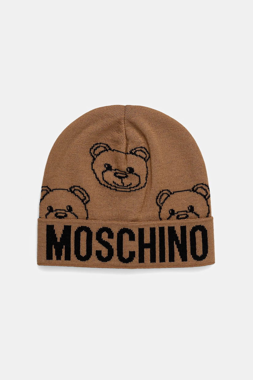 Moschino căciulă de lână culoarea maro, M3321 65443