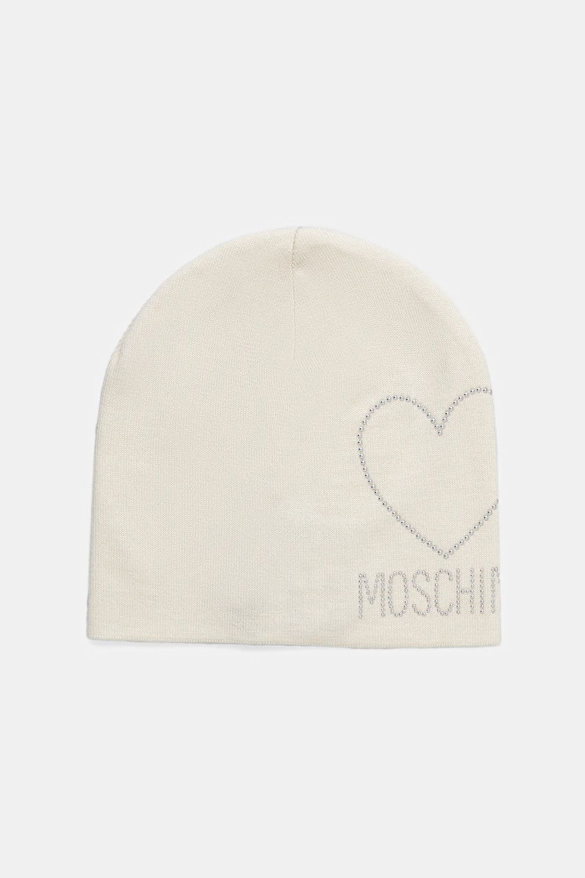 Moschino căciulă de lână culoarea bej, M3332 65451
