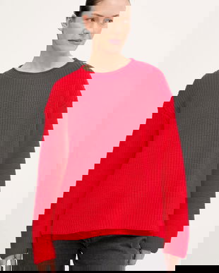 American Vintage pulover de lână culoarea roșu, călduros, CRA18B