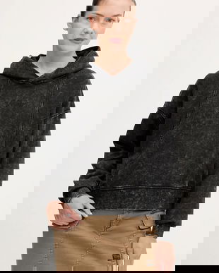 G-Star hanorac de bumbac culoarea negru, cu glugă, uni, D27726.D969