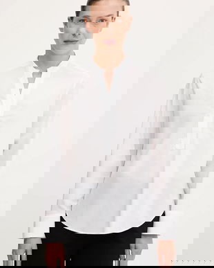 Marc O'Polo bluză din bumbac culoarea alb, uni, 508092142169