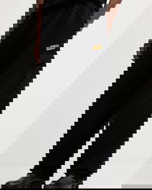 Versace Jeans Couture pantaloni de trening din bumbac culoarea negru, uni, 79GAAT08 CF01T