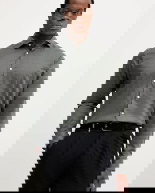 Eton cămașă din bumbac culoarea verde, cu guler italian, slim, 100013963