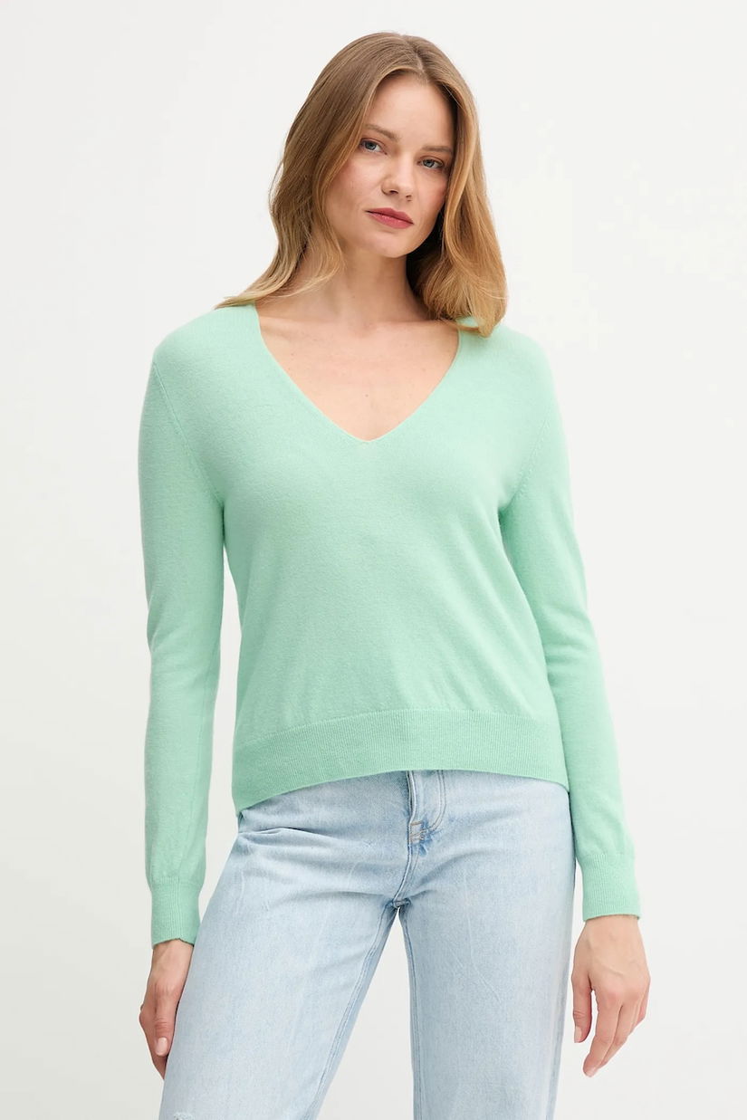 United Colors of Benetton pulover de lână culoarea verde, light, 1002D401Y