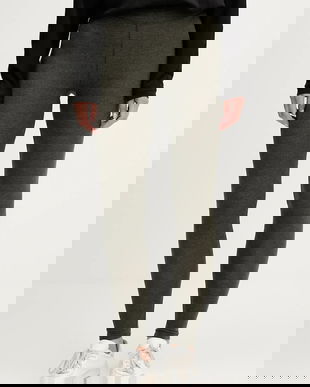 American Vintage colanți culoarea verde, uni, YPA04B