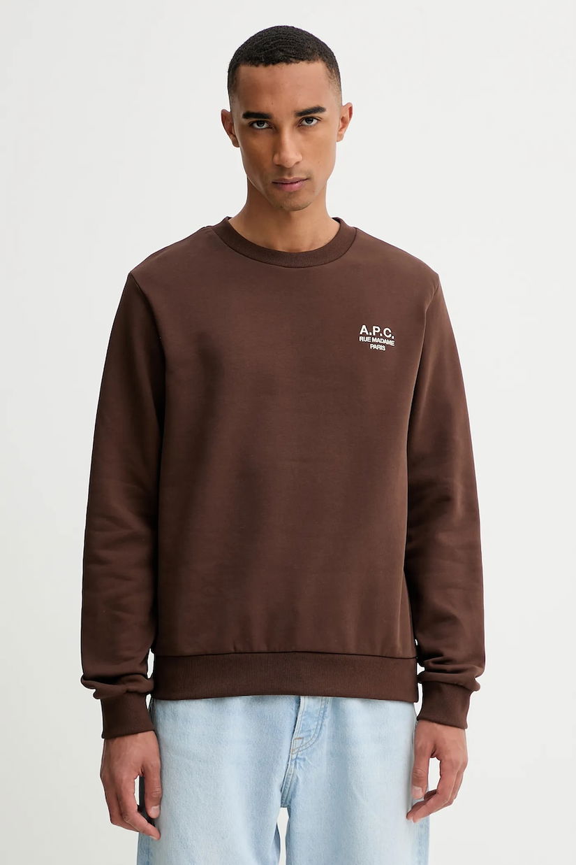 A.P.C. bluză standard rue madame GOTS culoarea negru, cu imprimeu, COHBV.M27913