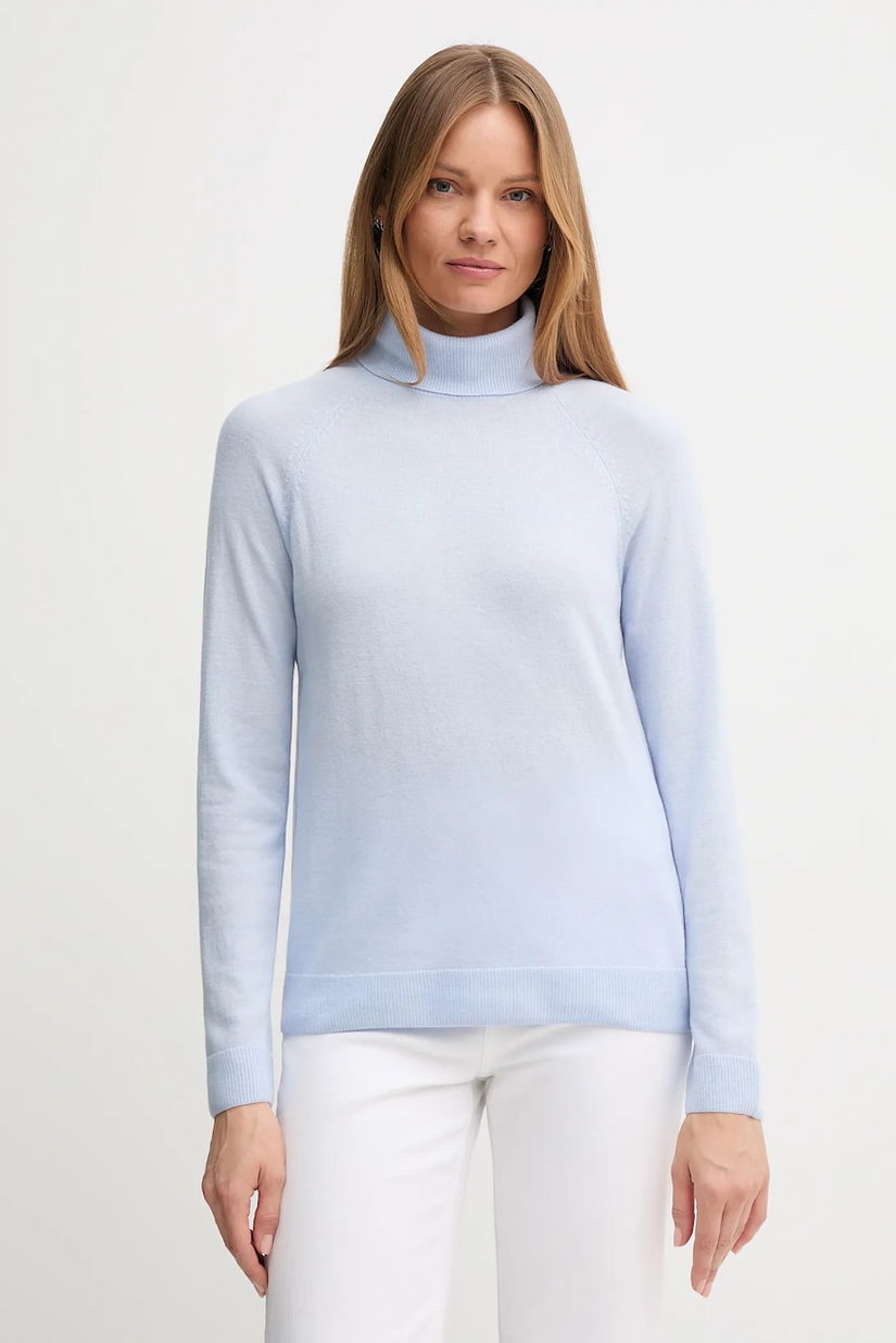 United Colors of Benetton pulover din amestec de lână light, cu guler, 1035D2551