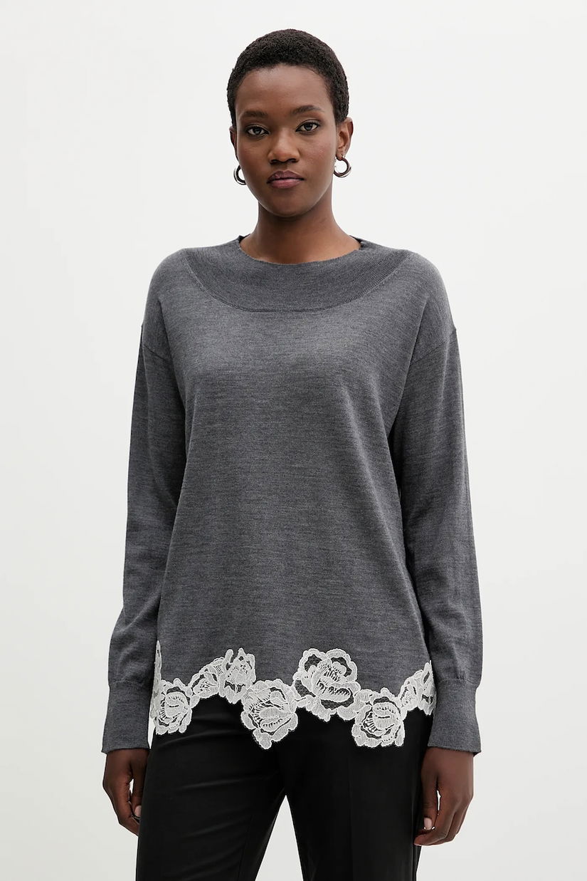 Blugirl Blumarine pulover de lână culoarea gri, light, RF5171.MA82O