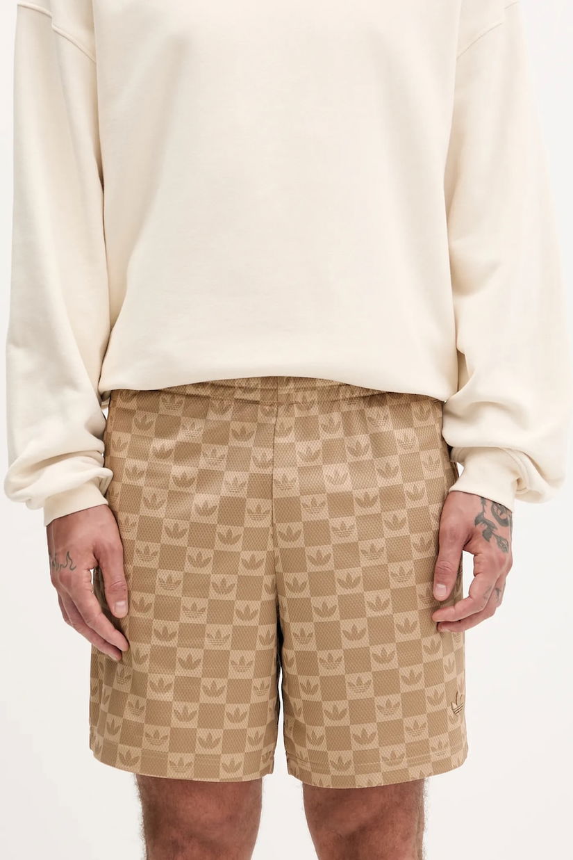 adidas Originals pantaloni scurti Monogram culoarea maro, JY2987