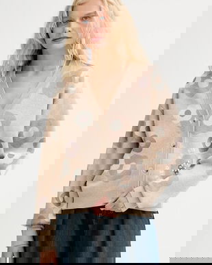 Kenzo cardigan de lână culoarea bej, light, FF62CA7023CR