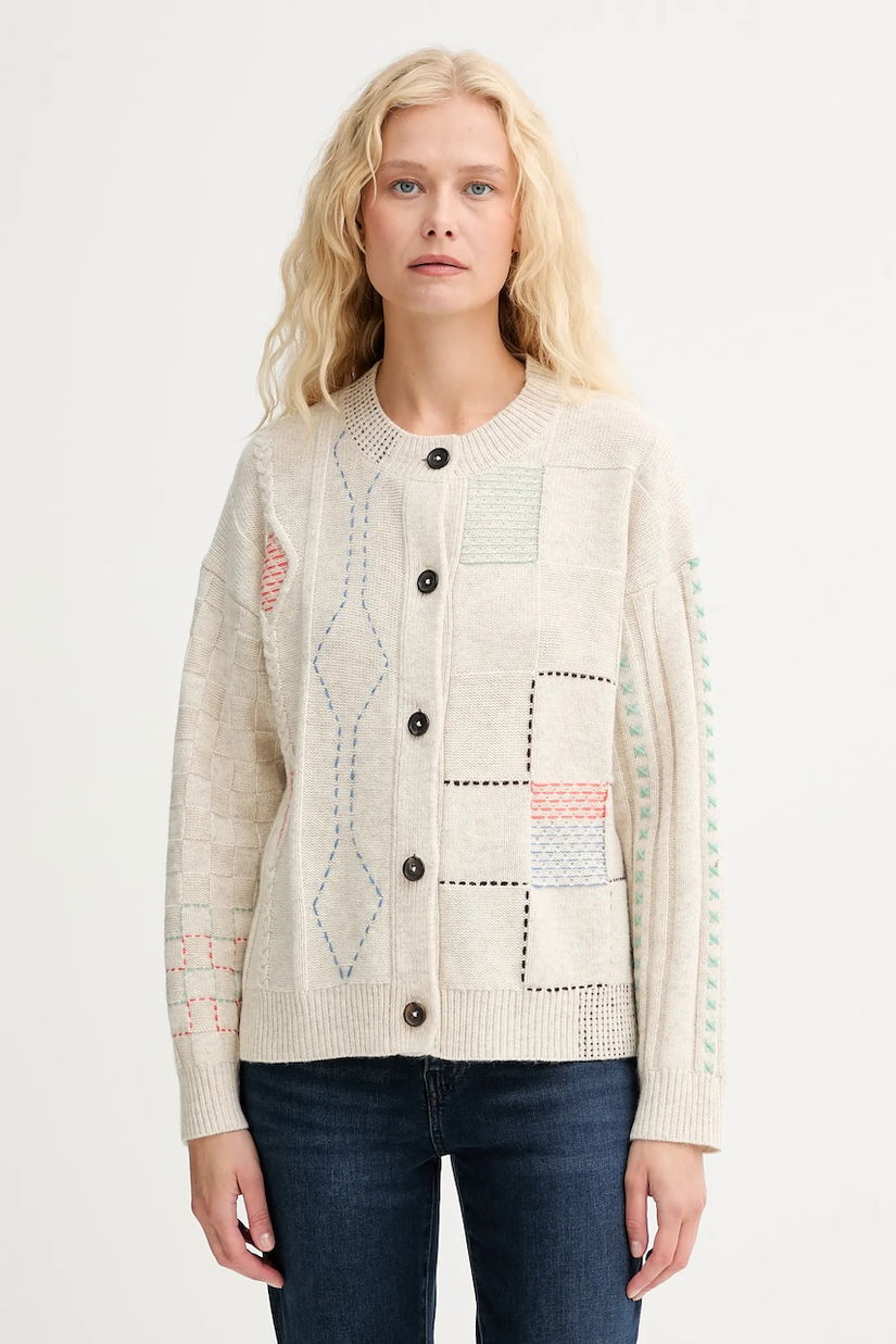 PS Paul Smith cardigan de lână culoarea bej, light, W2R-655N-T31380