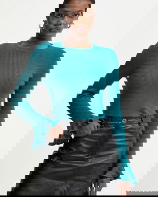 Luisa Spagnoli pulover de lână culoarea turcoaz, light, 100119