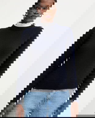 Luisa Spagnoli pulover de lână culoarea bleumarin, 100116