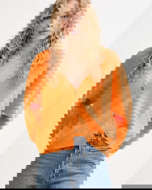 American Vintage cardigan de lână culoarea portocaliu, light, RAX19C