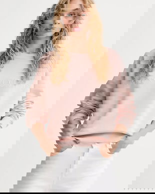 Marc O'Polo hanorac de bumbac culoarea roz, cu imprimeu, 508407354063