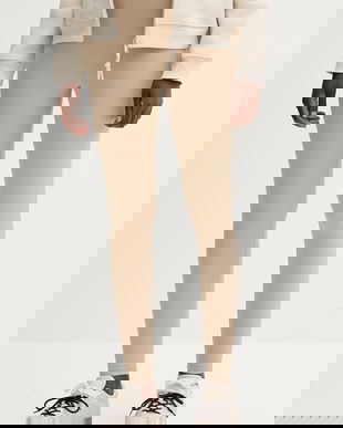 Weekend Max Mara colanți BASILIO culoarea bej, cu imprimeu, 2525786061600