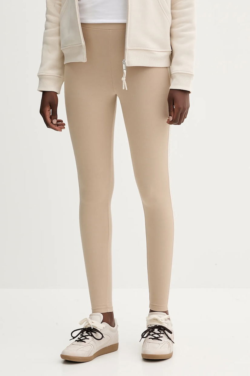 Weekend Max Mara colanți BASILIO culoarea bej, cu imprimeu, 2525786061600