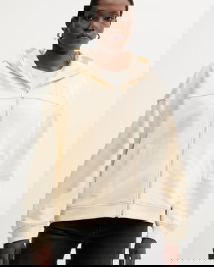 MM bluză YALE culoarea bej, cu glugă, cu imprimeu, 2526926047600