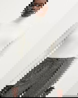 Marella pulover culoarea bej, light, cu guler, 2523366092200