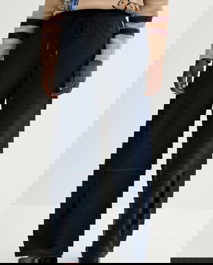 MM pantaloni de trening PANFILO culoarea bleumarin, uni, 2526786107600